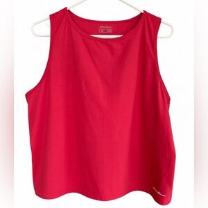 NWOT Women's Eddie Bauer Athletic Workout Tank Top XL‎ Red Athleisure Sleeveless